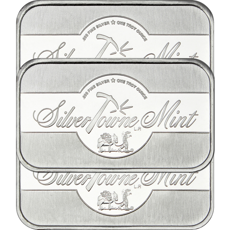 SilverTowne Mint Signature 1oz .999 Silver Bar 3 Piece Lot 