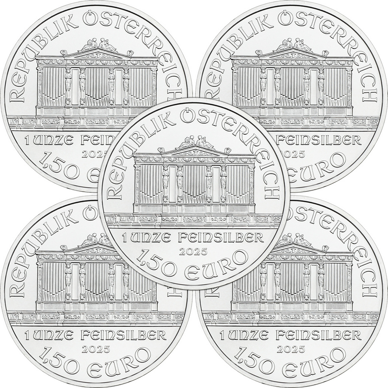 2025 Austria Silver Philharmonic 1oz Coin 5pc | SilverTowne