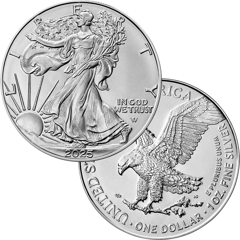 50th Birthday Gift Silver Round 2pc Set | SilverTowne