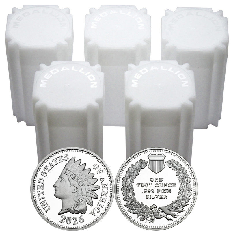 2026 Indian Head Cent Replica 1oz Silver Round 100pc Lot | SilverTowne