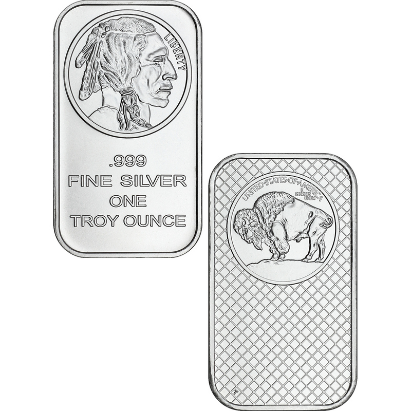 10 Piece Silver Bar 1 oz Mixed Designs | Silvertowne