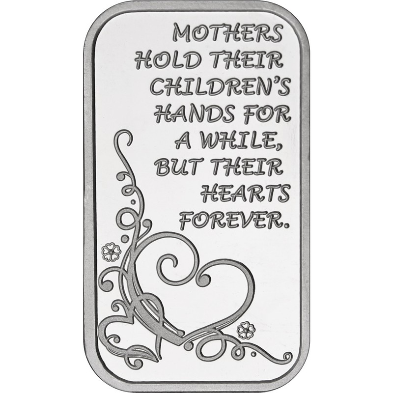 Happy Mother/'s Day Forever Hearts Silver Bar /& Silver American Eagle 2pc Gift