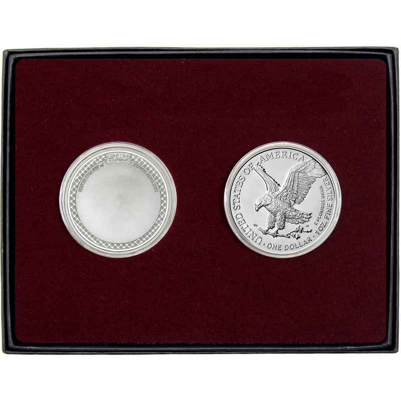 Silver Anniversary Gift Silver Round 2pc Set | SilverTowne