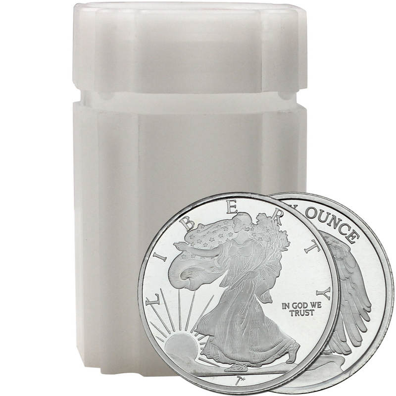 Silver Rounds 1 Oz 20 5 Oz Silver Round – Walking Liberty Design – .999 Fine Silver – Uncertified Bullion Walking Liberty Silver Round - Foto 6