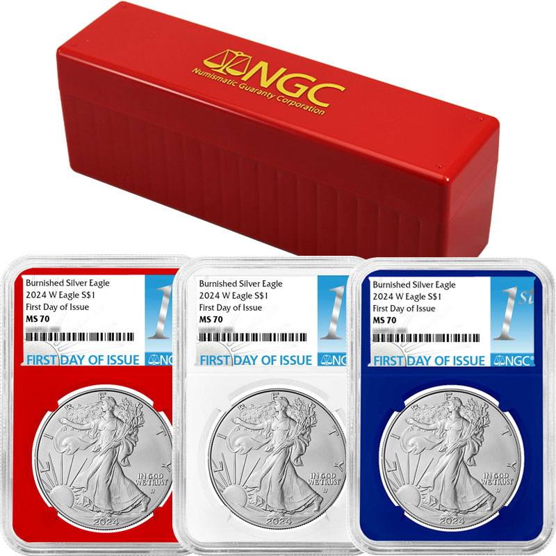 2024W Burnished SAE Red White Blue FDI NGC Set | SilverTowne