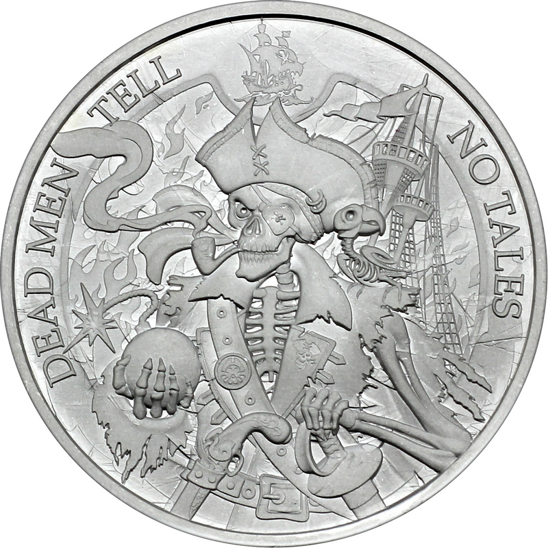 1オンス SilverTowne リバティベル 銀貨 シルバー (メビウス様) Dead Men Tell No Tales Silver 1oz .999 Round 5pc | SilverTowne