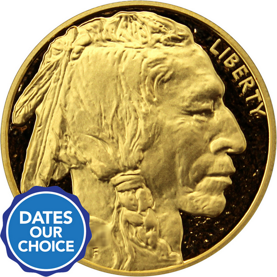 Gold Buffalo 1oz 9999 Gold Coin Proof Date Our Choice - Secondary Market