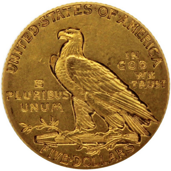 1915 $5 Gold Indian XF/AU Condition 1915 $5 Gold Indian XF/AU Condition