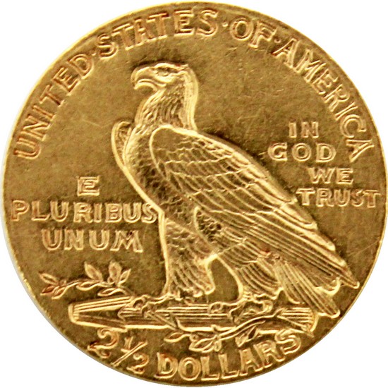 1910 $2.5 Gold Indian Extra Fine to Almost Uncirculated Condition 1910 $2.5 Gold Indian Extra Fine to Almost Uncirculated Condition