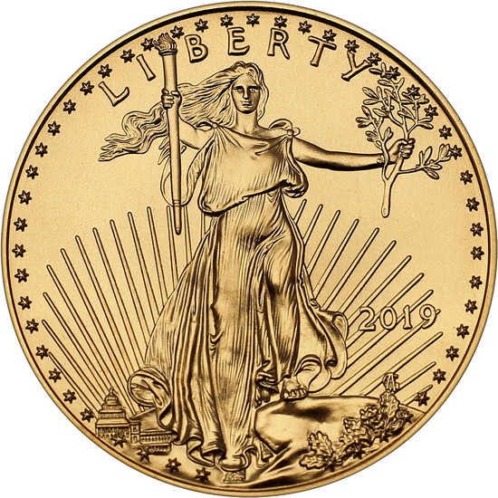 2019 Gold American Eagle 1oz BU Gold Coin