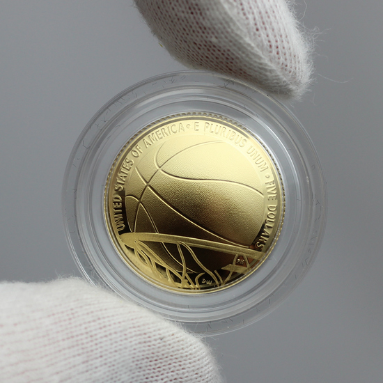 2020 W Gold 60th Anniversary Basketball Hall of Fame Curved Proof Coin in OGP 2020 W Gold 60th Anniversary Basketball Hall of Fame Curved Proof Coin in OGP