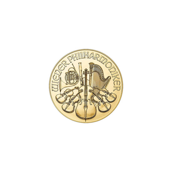 2022 Austria Gold Philharmonic Tenth Ounce BU Coin