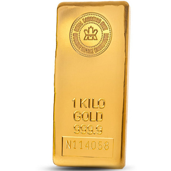 Royal Canadian Mint Cast 1 kilo Gold Bar Royal Canadian Mint Cast 1 kilo Gold Bar