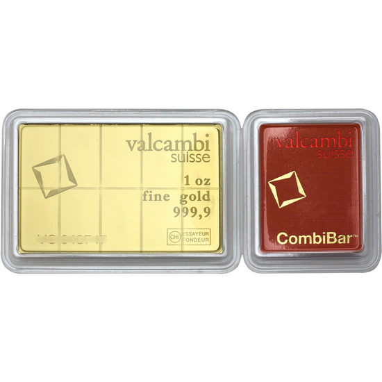 Valcambi 1oz Gold CombiBar Bar