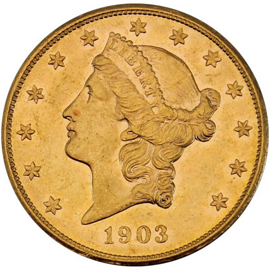 1903 S $20 Gold Liberty AU/BU Condition