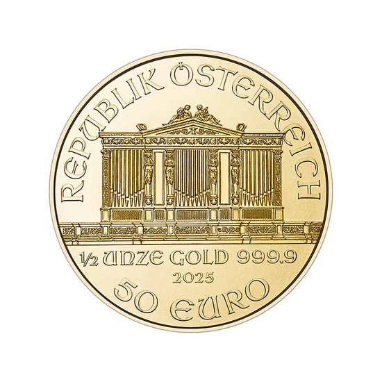 2025 Austria Gold Philharmonic Half Ounce BU Coin 2025 Austria Gold Philharmonic Half Ounce BU Coin