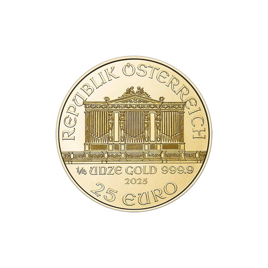2025 Austria Gold Philharmonic Quarter Ounce BU Coin 2025 Austria Gold Philharmonic Quarter Ounce BU Coin