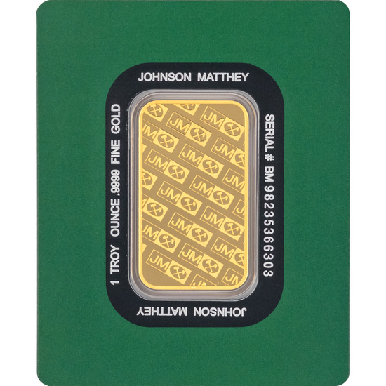 Johnson Matthey 1oz Gold Bar | SilverTowne