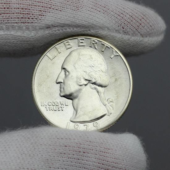 1939 Silver Washington Quarter BU Condition