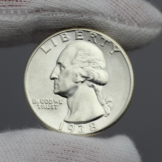 1938 Silver Washington Quarter BU Condition