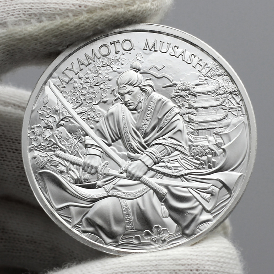 Miyamoto Musashi 1 oz .999 Fine Silver Round – Legendary Warriors