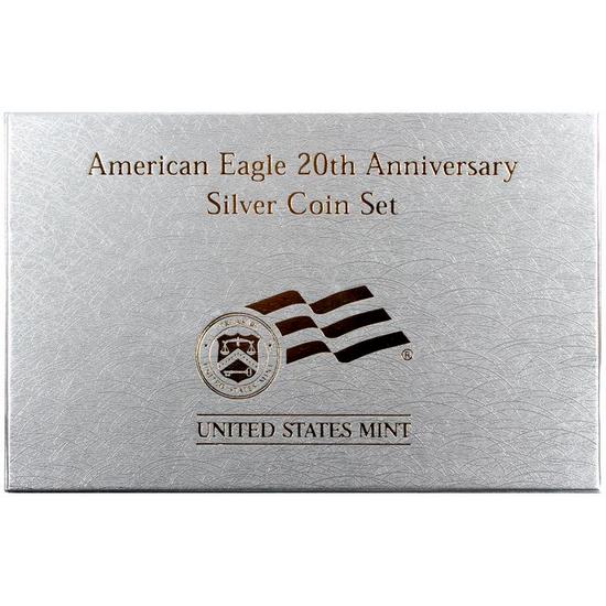 2006 Silver American Eagle 20th Anniversary 3pc Set in OGP