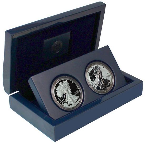 2012 S Silver American Eagle 2pc Proof Set in OGP