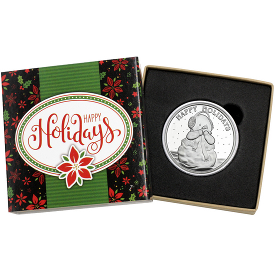 2022 Caroling Snowmen Trio 1oz .999 Silver Medallion in Gift Box