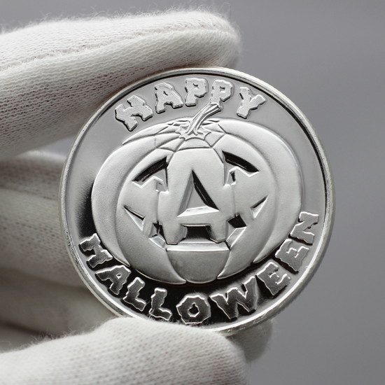 Halloween Pumpkin Silver Round | SilverTowne