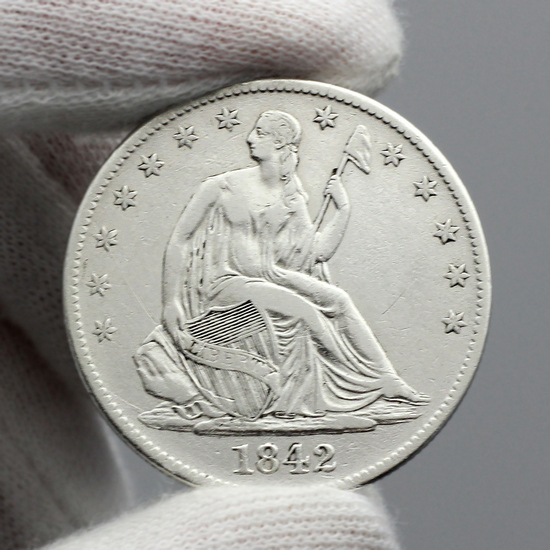 1842 O Liberty Seated Half Dollar VF/XF Condition