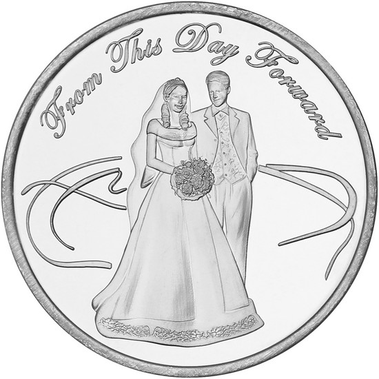 Wedding Couple 1oz .999 Silver Medallion Dated 2025 in Gift Box Wedding Couple 1oz .999 Silver Medallion Dated 2025 in Gift Box