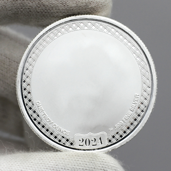 1 oz .999 Silver "ISRAEL 25 Th ANNIVERSARY" Art Round/Bar 7242 
