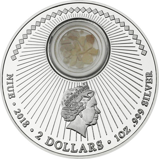 2018 Niue Silver In the Footsteps of Jesus: Bethlehem with Land/Rock from Town of Jesus' Birth 1oz Proof in OGP 2018 Niue Silver In the Footsteps of Jesus: Bethlehem with Land/Rock from Town of Jesus' Birth 1oz Proof in OGP
