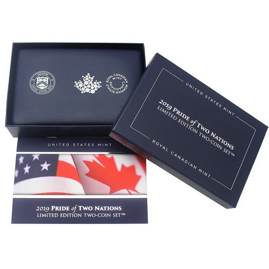 2019 Pride of Two Nations Set Enhanced Reverse Proof SAE & Modified Proof Silver Maple Coins in OGP 2019 Pride of Two Nations Set Enhanced Reverse Proof SAE & Modified Proof Silver Maple Coins in OGP