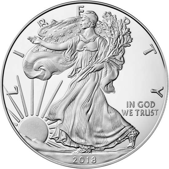 2018 W Silver American Eagle Coin PF in OGP