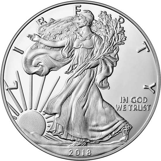 2018 S Silver American Eagle Coin PF in OGP
