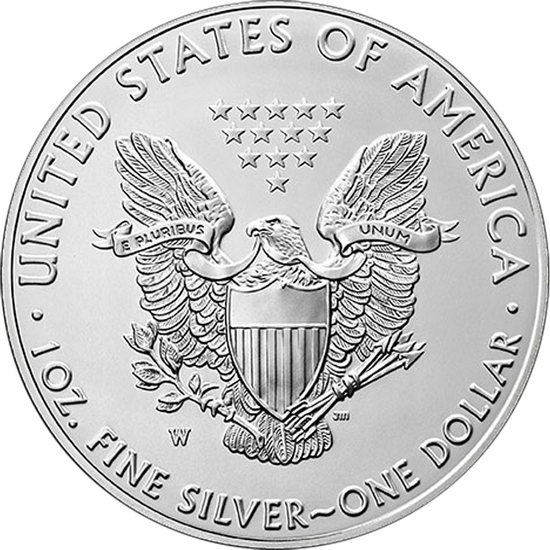 2020 W Burnished Silver American Eagle BU in OGP