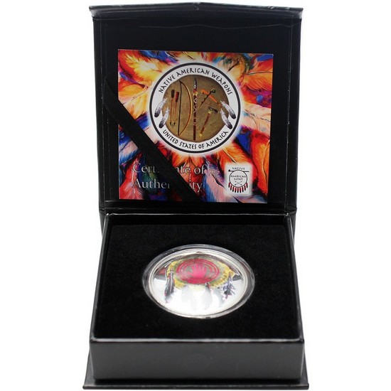 2021 Silver Seminole Blowgun 1oz Proof Curved Coin in OGP