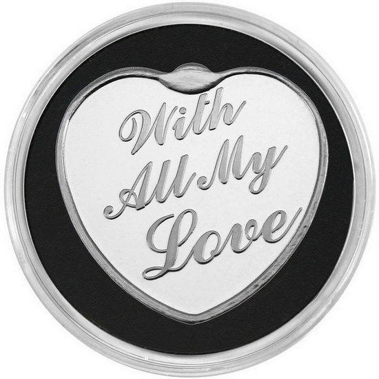 Heart Shaped Silver Medallion For Mother's Day Gift