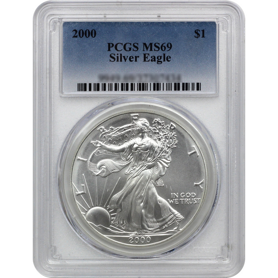 2000 Silver American Eagle MS69 PCGS