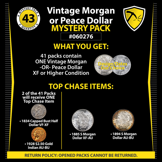 Vintage Silver Dollar XF or Higher Condition Mystery Box #060252