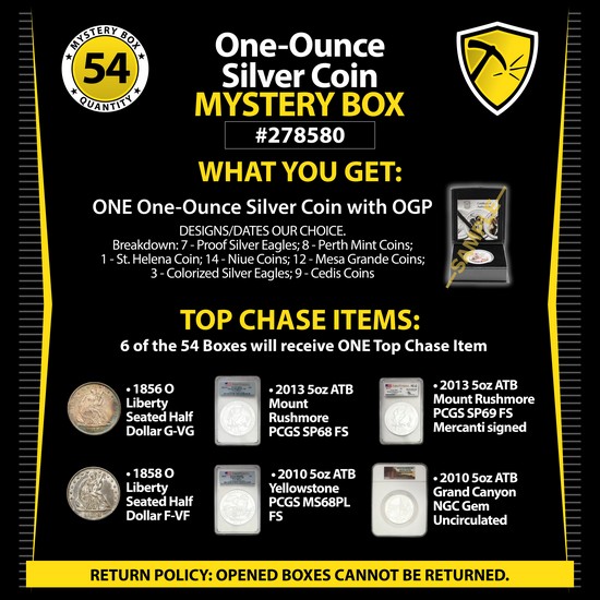One-Ounce Silver Coin Mystery Box #278580