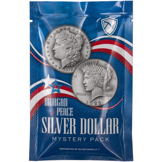 Vintage Morgan or Peace Silver Dollar Mystery Pack #060346 Vintage Morgan or Peace Silver Dollar Mystery Pack #060346
