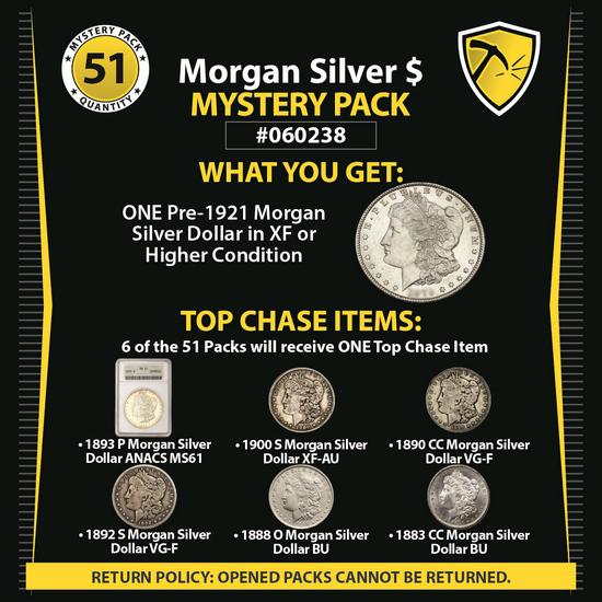 Morgan Silver Dollar Mystery Pack #060238