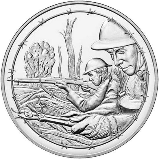 2018 Silver World War I Centennial Coin and Army Medal Proof Set