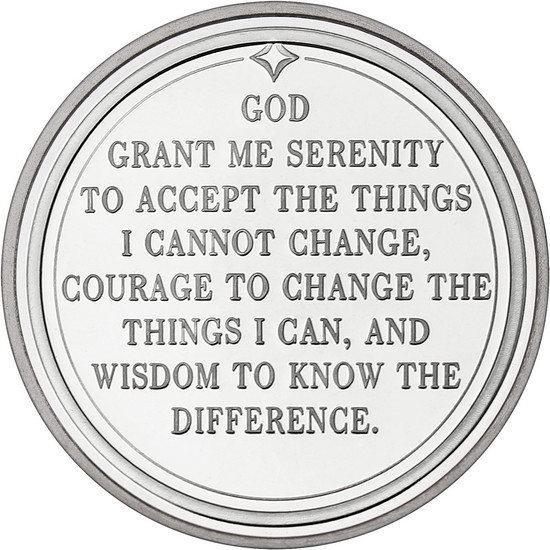 Serenity Prayer 1oz .999 Silver Medallion in Gift Box