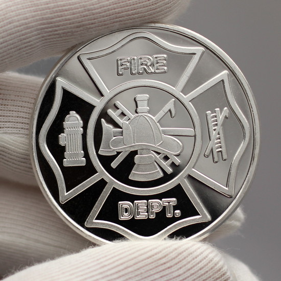 STLFD Firefigher Silver Keychain