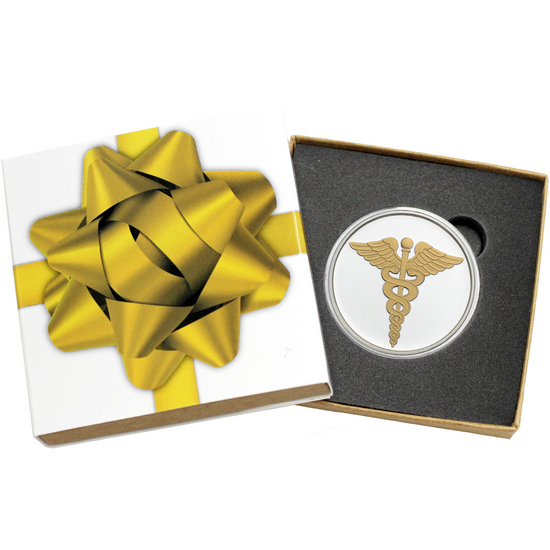 Medical 1oz .999 Silver Medallion Enameled in Gift Box