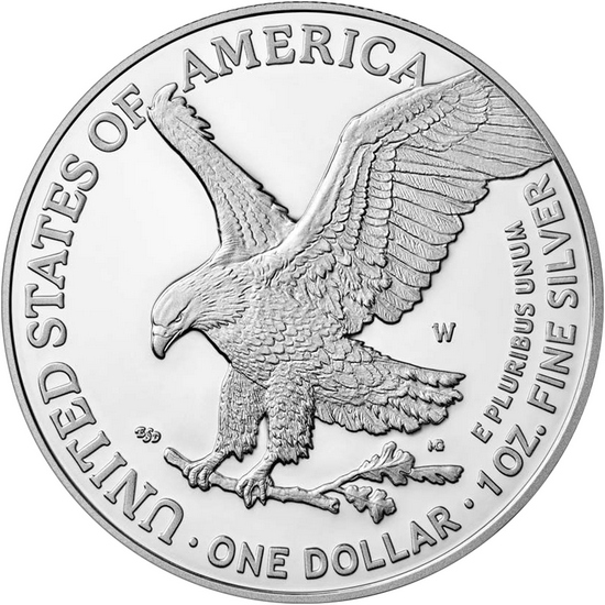 2022 W Silver American Eagle Coin PF in OGP