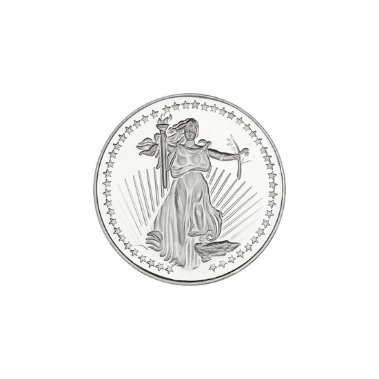 SilverTowne Trademark Saint-Gaudens Replica Half Ounce .999 Silver Medallion